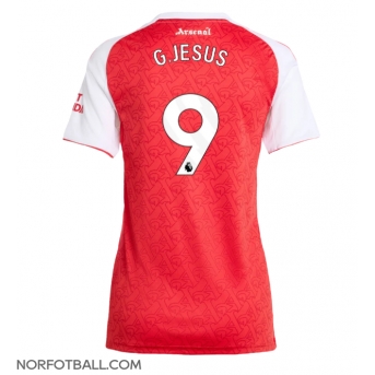 Billige Fotballdrakt Arsenal Gabriel Jesus #9 Replika Hjemmedrakt Dame 2025-26 Kortermet